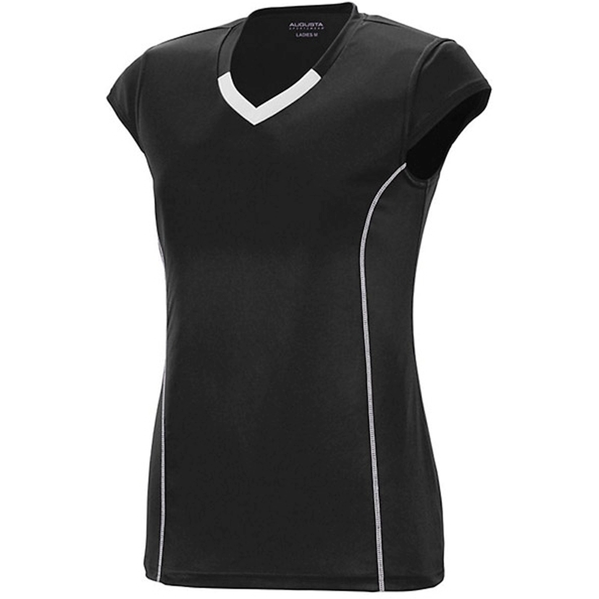 Augusta Women's Blash Short Sleeve Tennis Jersey (Black)