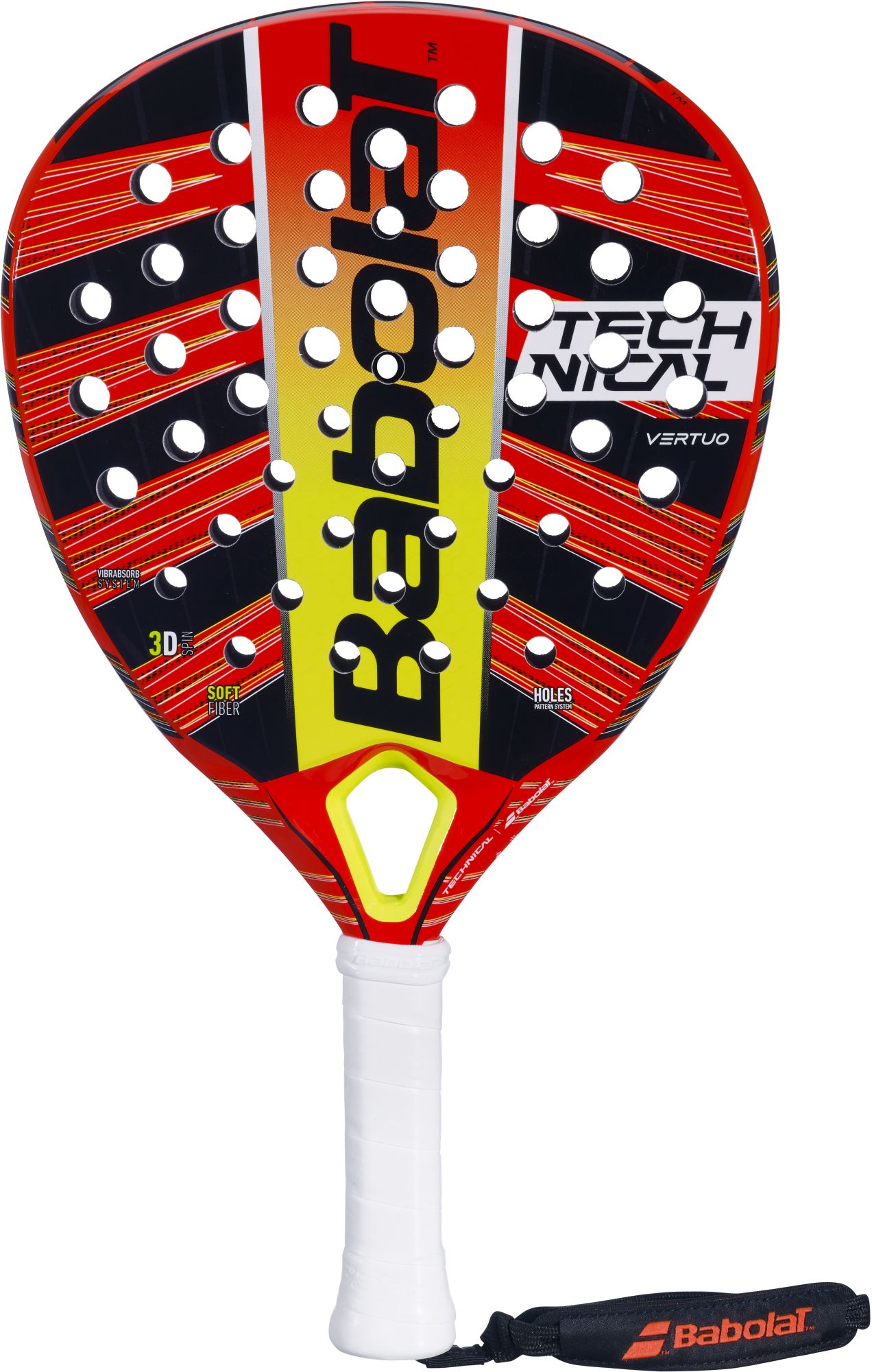 Babolat Technical Vertuo Padel Racket (Red/Black/Yellow)