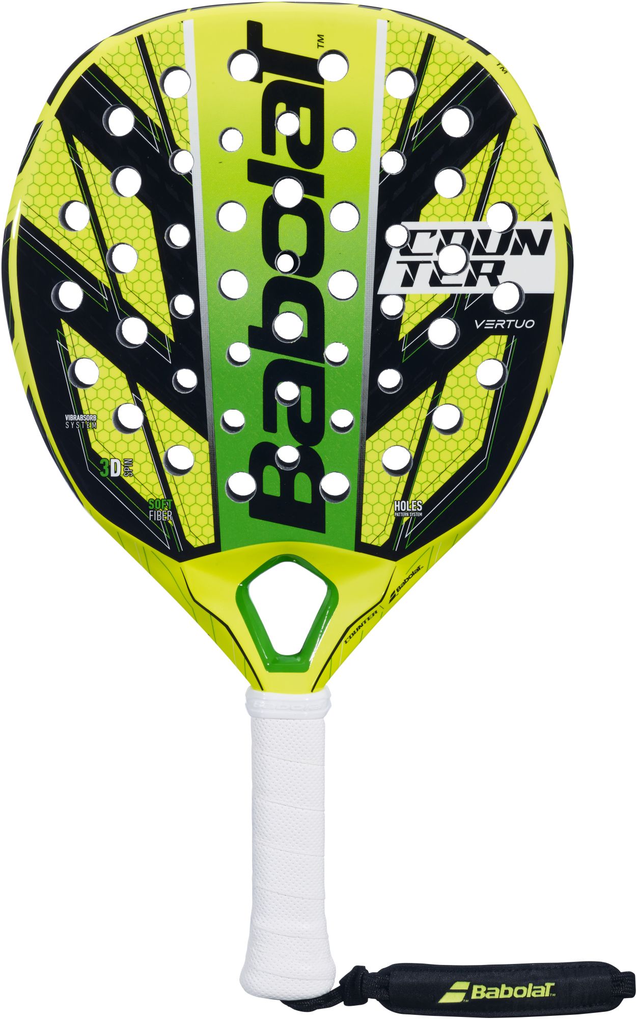 Babolat Counter Vertuo Padel Racket (Yellow/Black/Green)