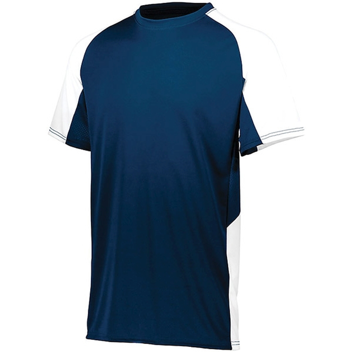 Augusta Men's Cutter Crew Neck Tennis Shirt (Navy/White)