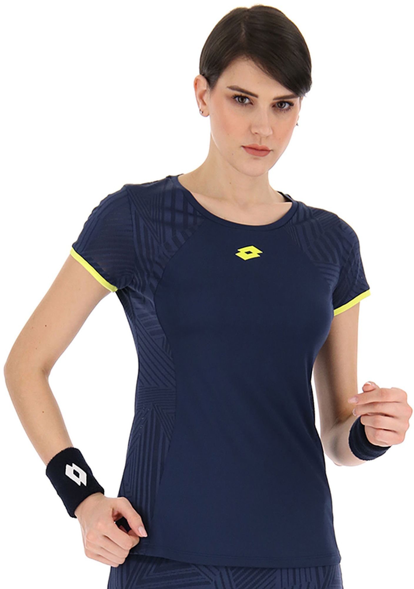 Lotto Women's Superrapida Pickleball V Tee (Dark Denim)