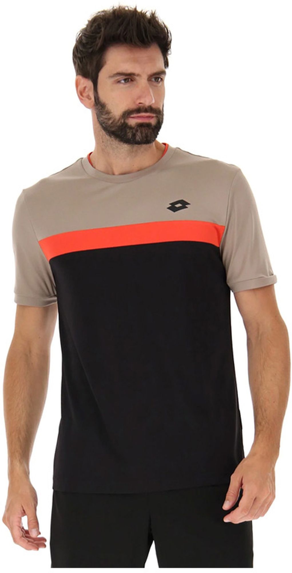 Lotto Men's Superrapida Pickleball VI Tee (Desert Taupe)