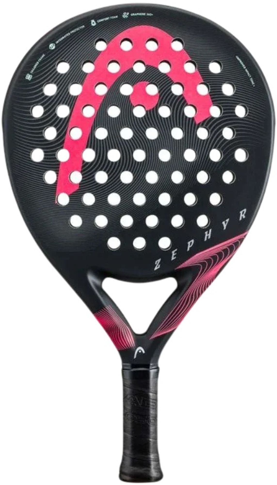 Head Zephyr Padel Racket (Black/Pink)