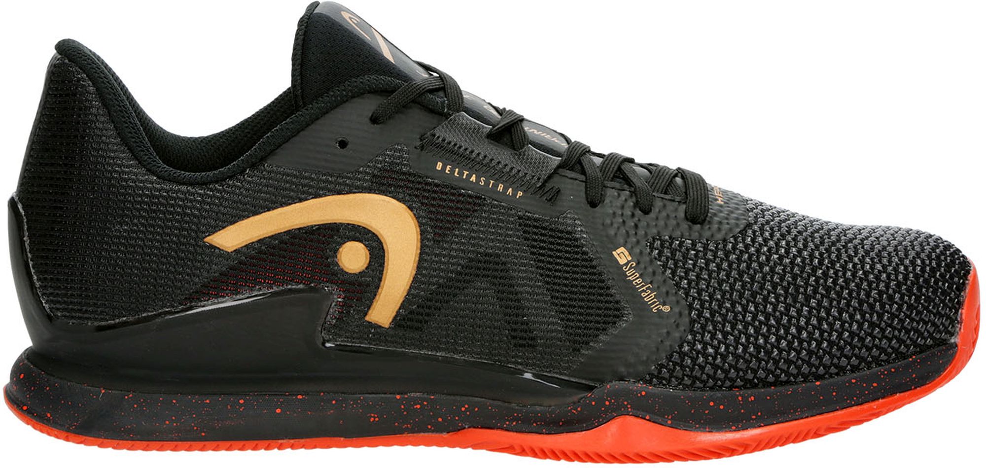 Head Men's Sprint Pro 3.5 SuperFabric Tennis Shoes (Black/Orange)