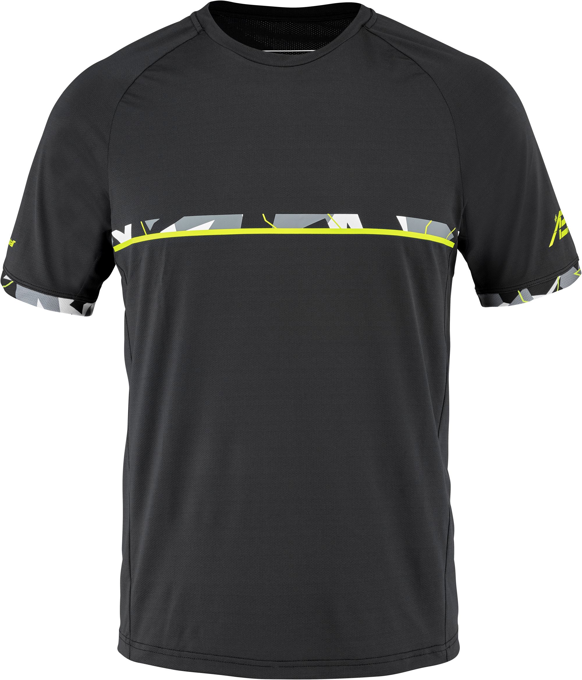 Babolat Men's Aero Crew Neck Tennis Tee (Black/Black)