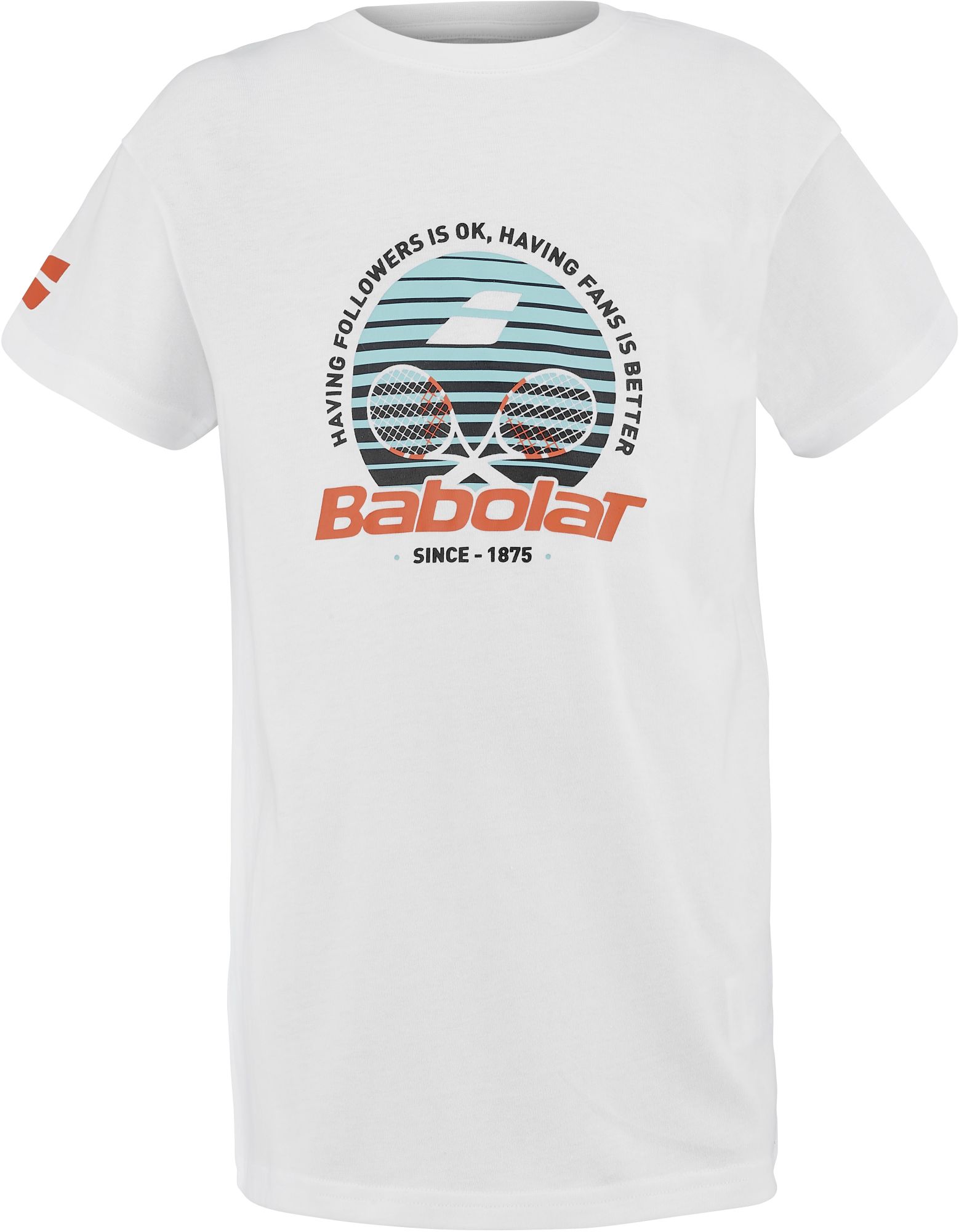 Babolat Boy&#039;s Exercise Cotton Tennis Message Tee (White)