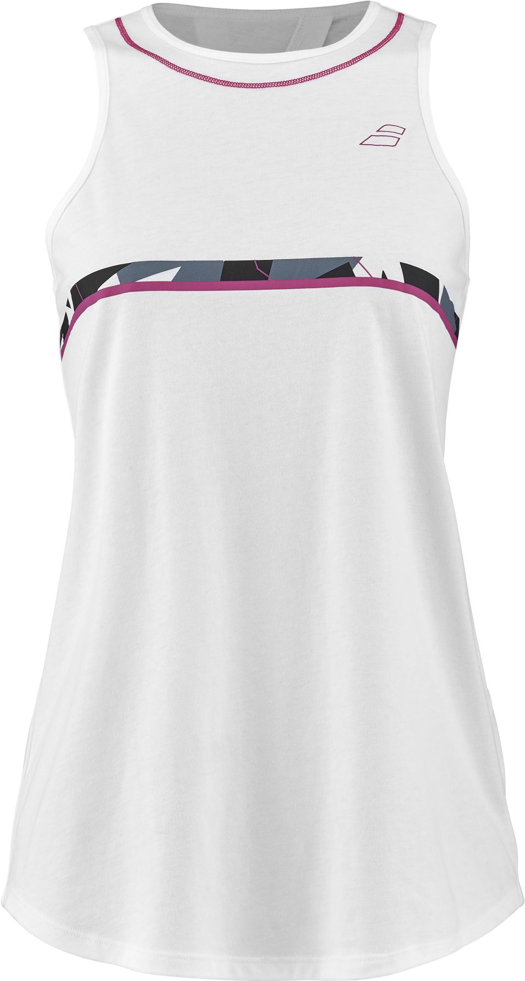 Babolat Women's Aero Cotton Tennis Training Tank Top (White/White)