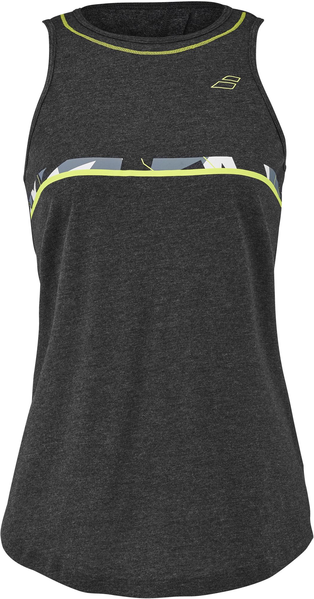 Babolat Women's Aero Cotton Tennis Training Tank Top (Black Heather)