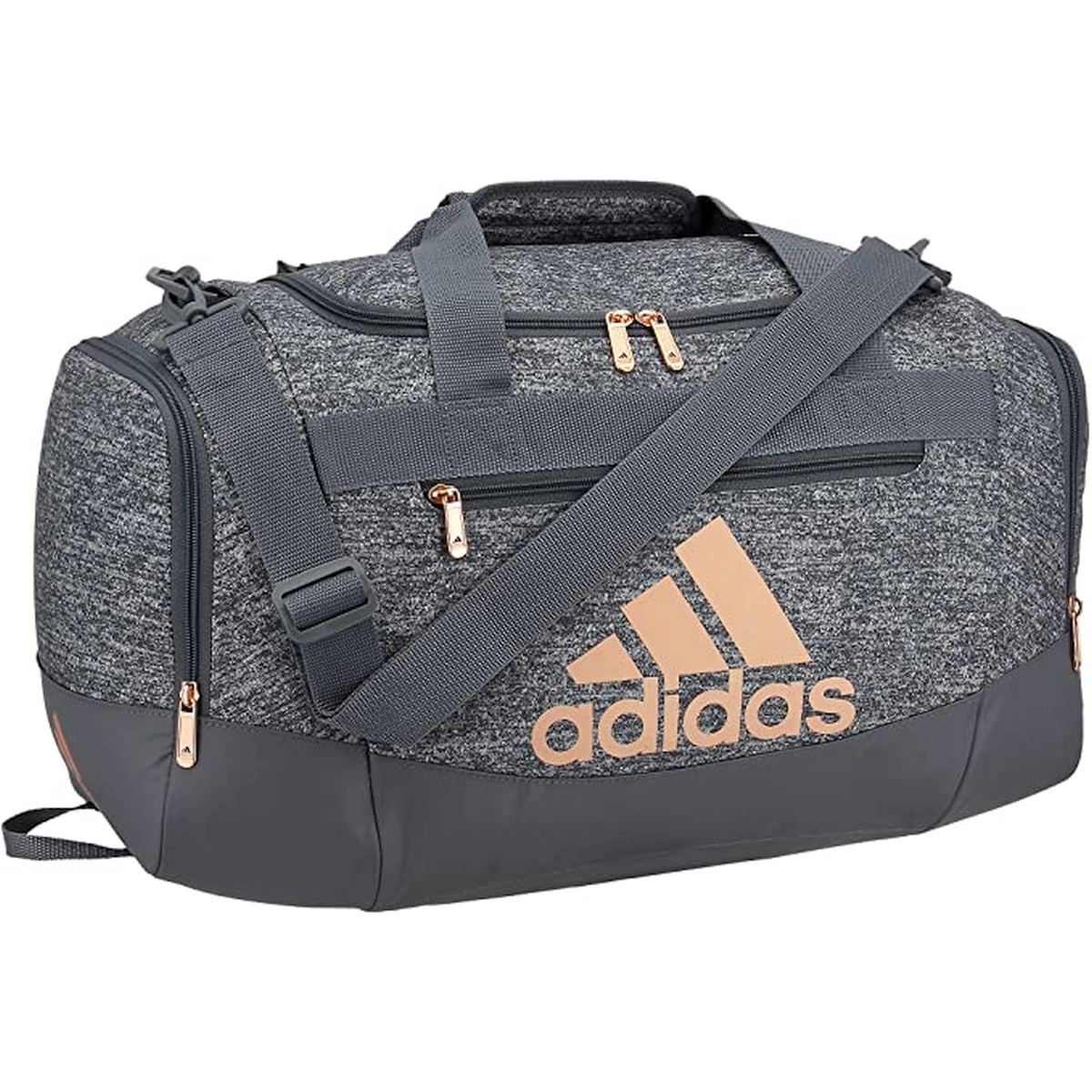 munching Overleve Søndag Adidas Defender IV Small Duffel Bag (Jersey Onix Grey/Rose Gold/Onix Grey)