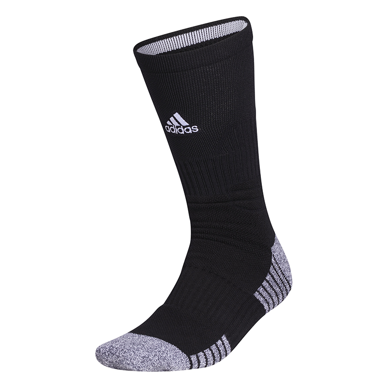 Adidas Men's 5 Star Cushioned Crew Tennis Socks (Black/White)