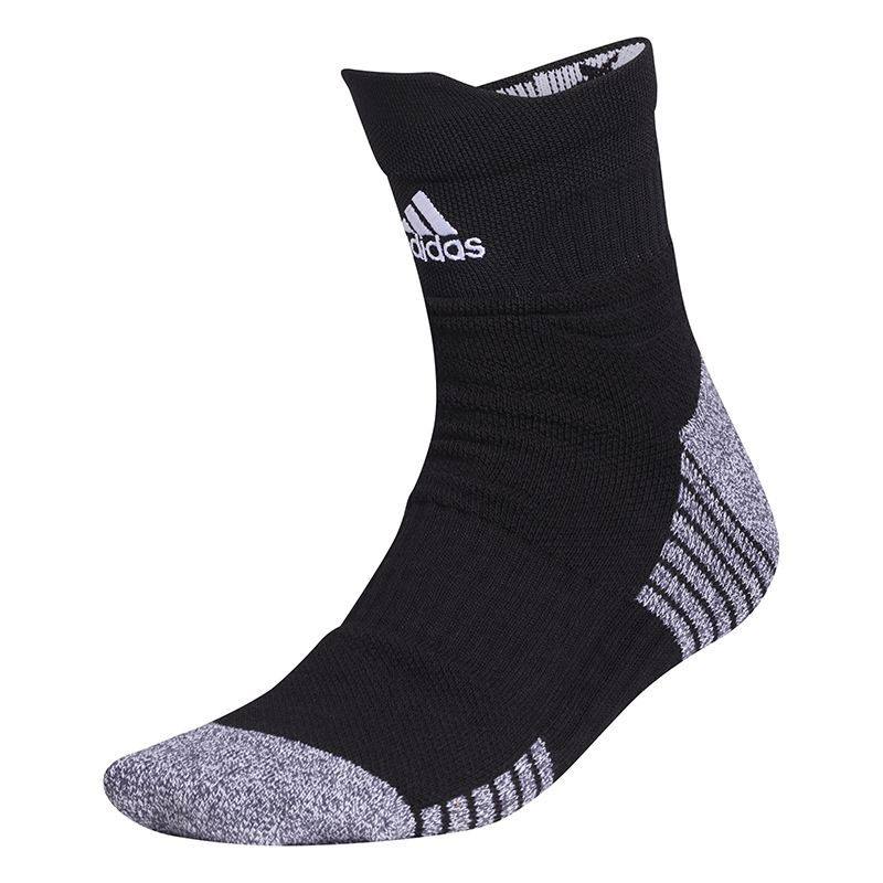 Adidas Men's 5 Star Cushioned High Quarter Tennis Socks (Black/White)