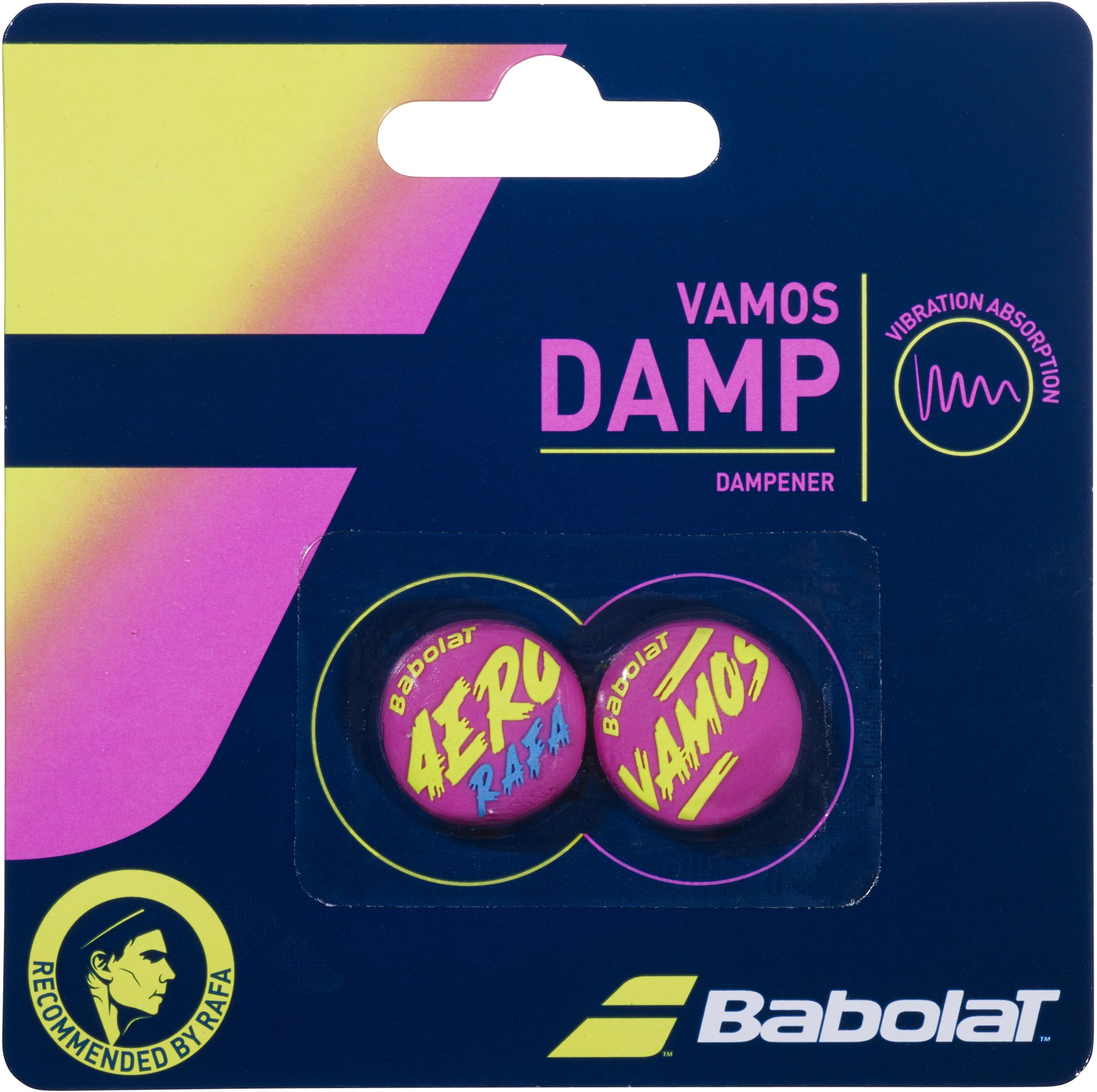 Babolat Vamos Rafa Dampener x2 (Pink/Yellow)