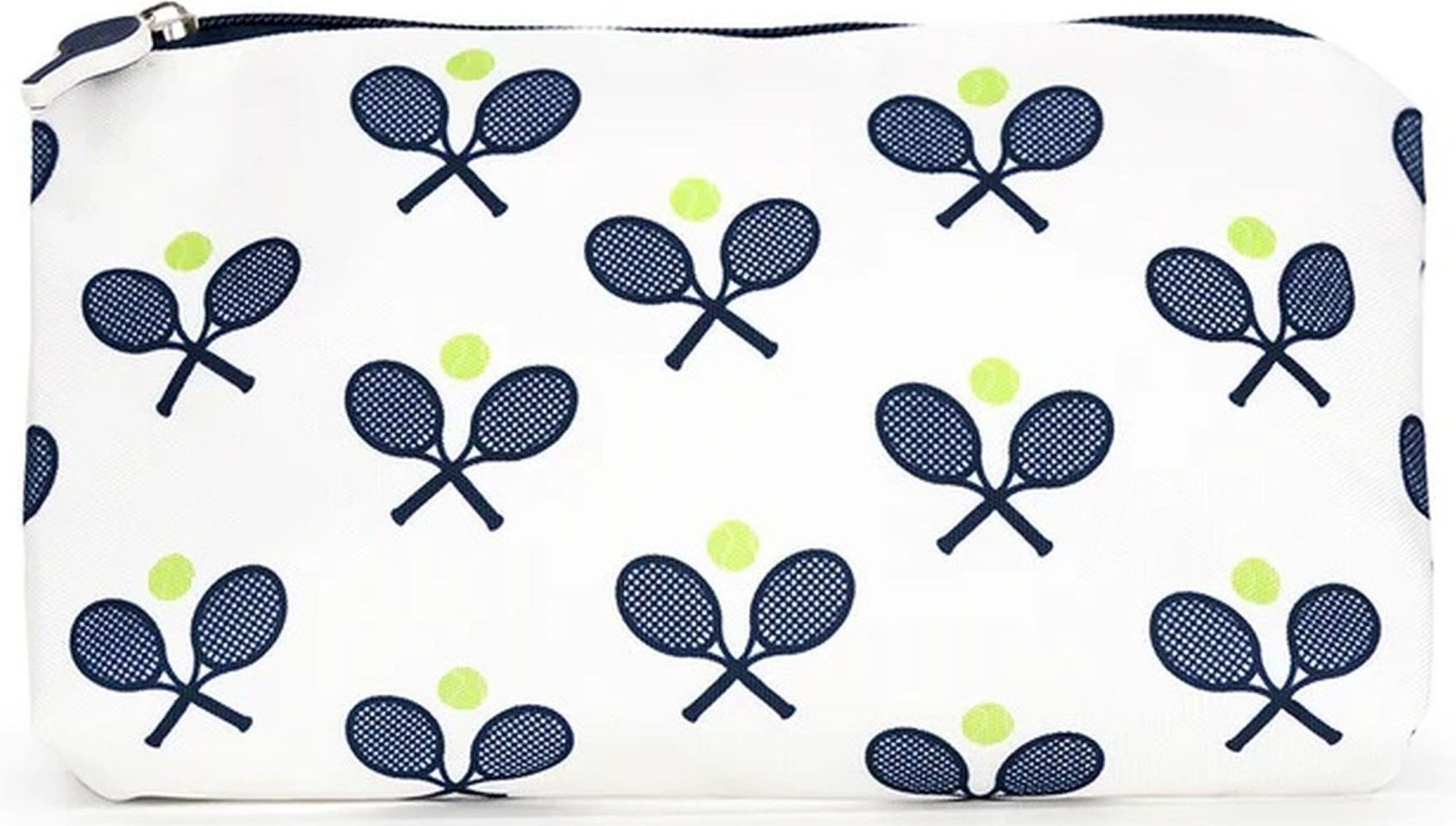 Ame & Lulu Everyday Tennis Pouch (Classic Racquets White)