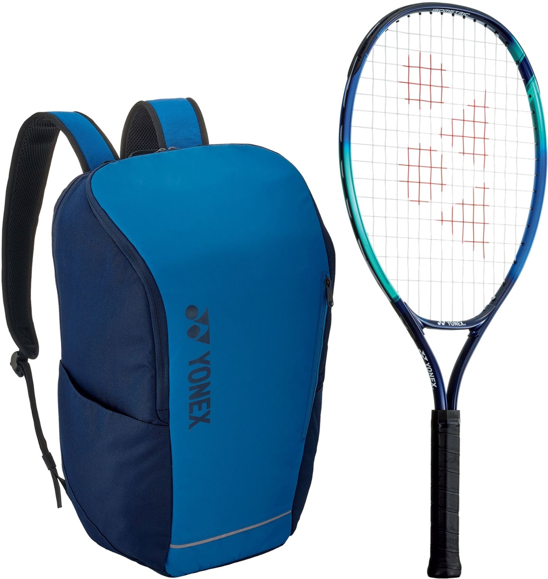 Yonex Junior EZone Tennis Racquet + Backpack (Sky Blue)