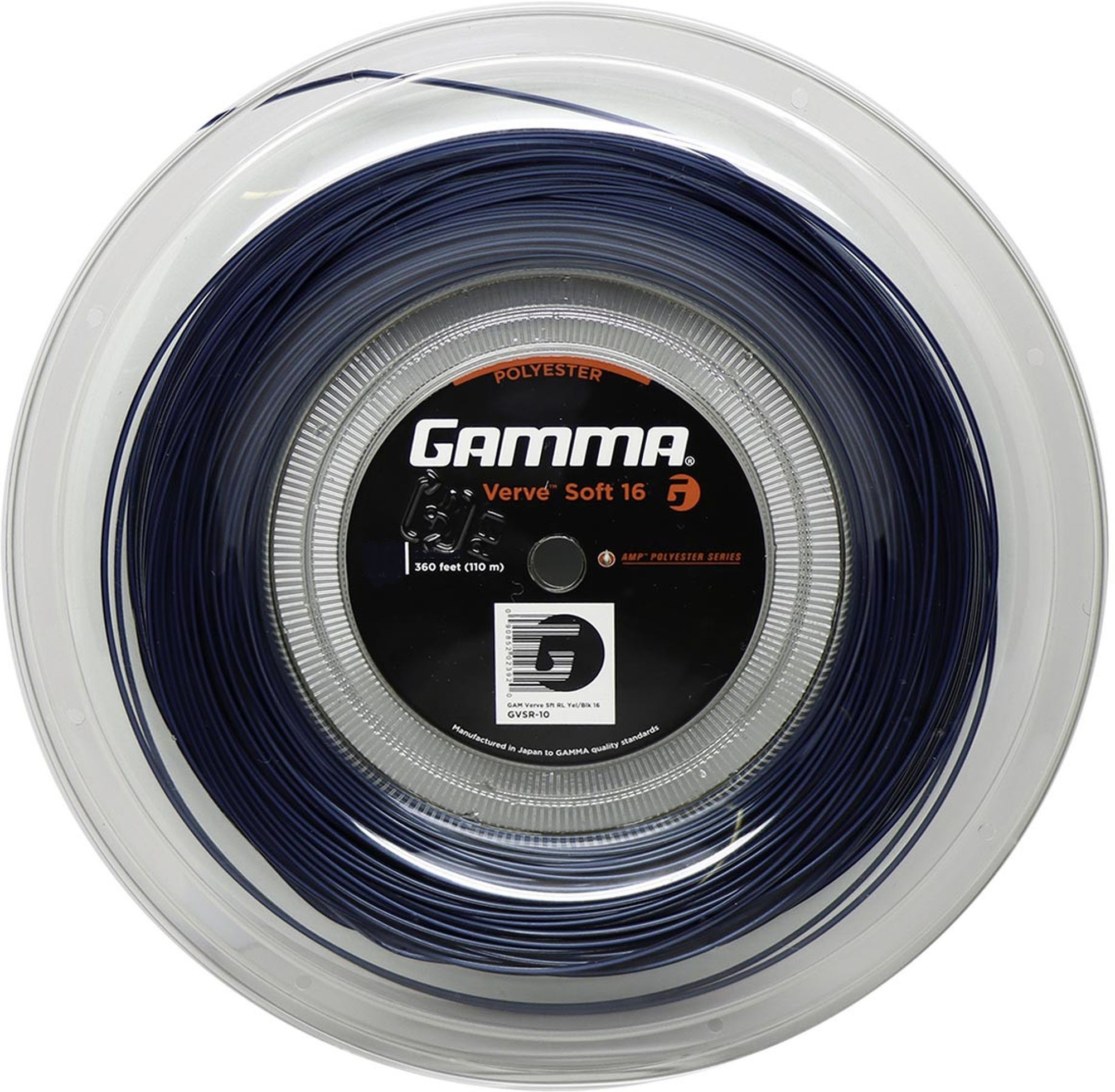 Gamma AMP Verve Soft 17g Blue/Black Tennis String (Reel)