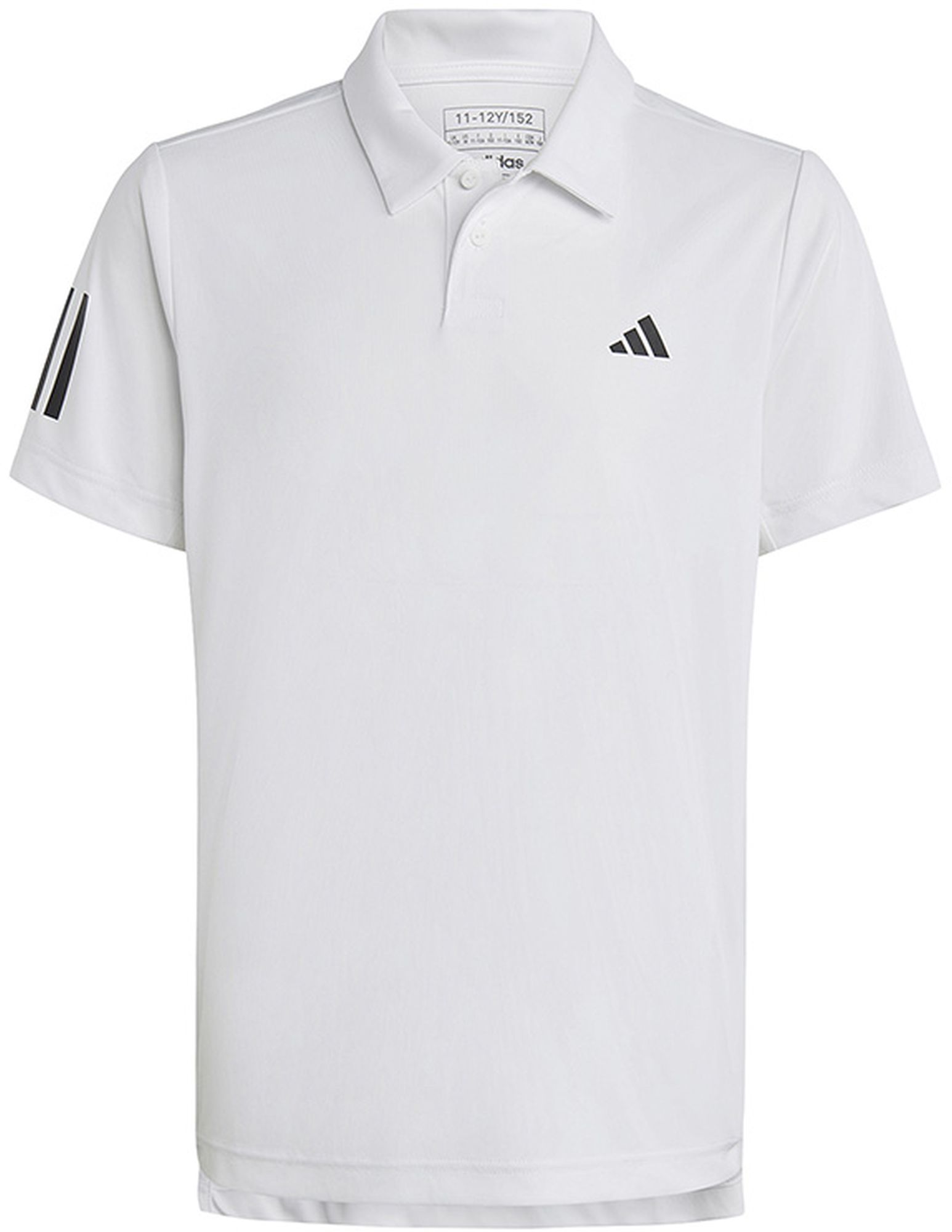 Adidas Boys Club 3-Stripes Tennis Polo (White)