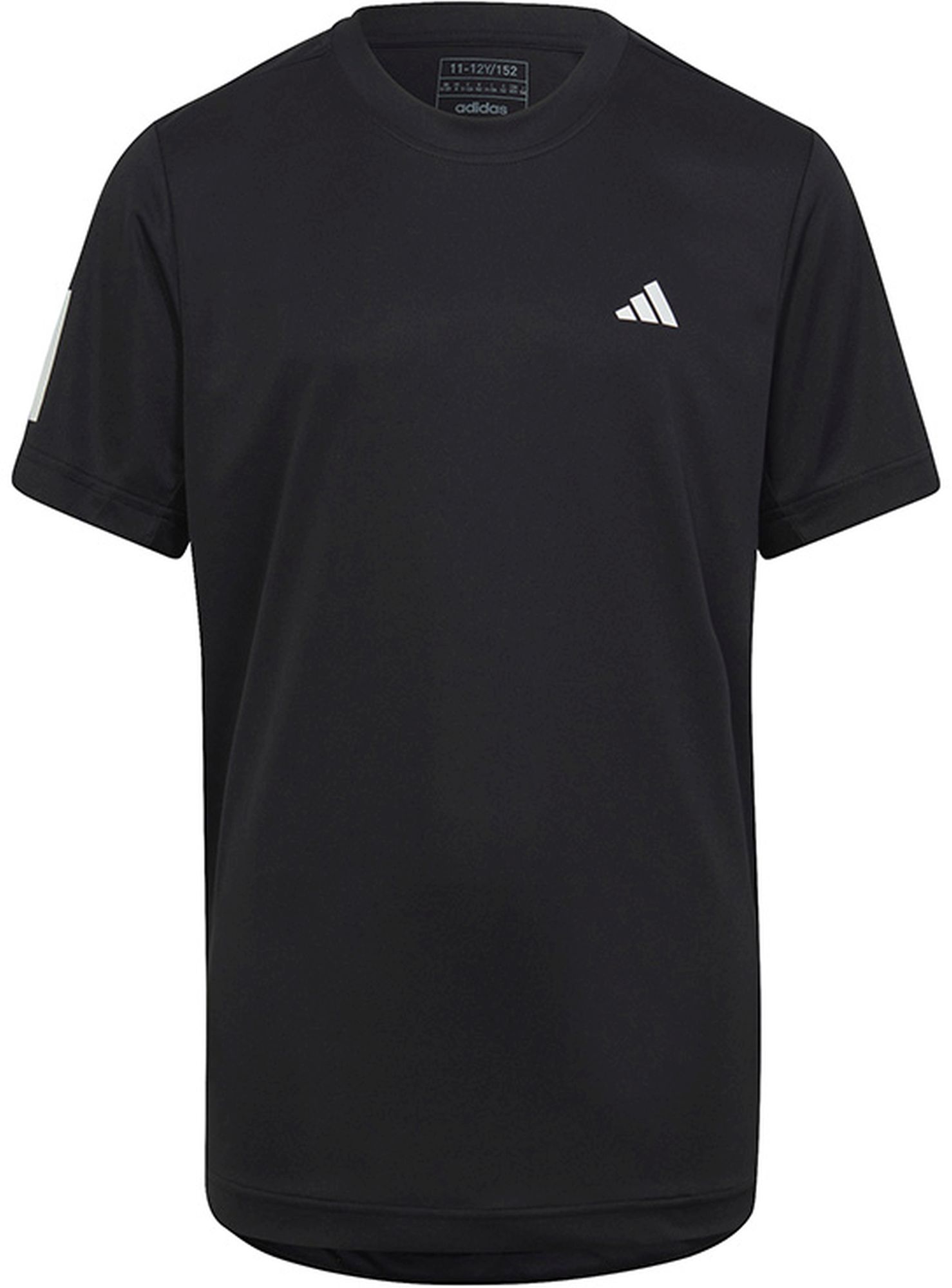 Adidas Boys Club 3-Stripe Tennis Tee (Black)