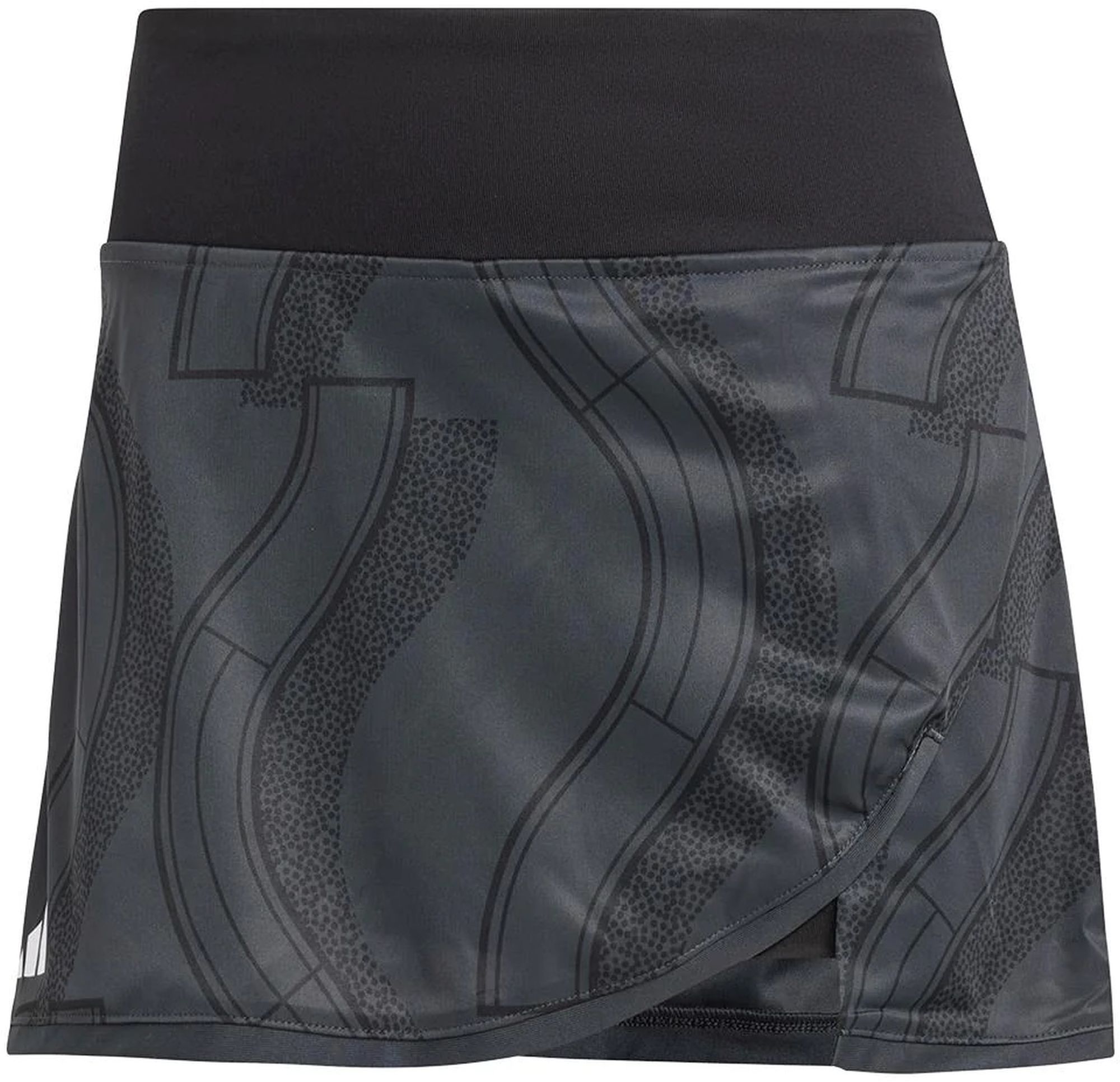 Adidas Women's Club Graphic Tennis Skirt (Carbon/Black)