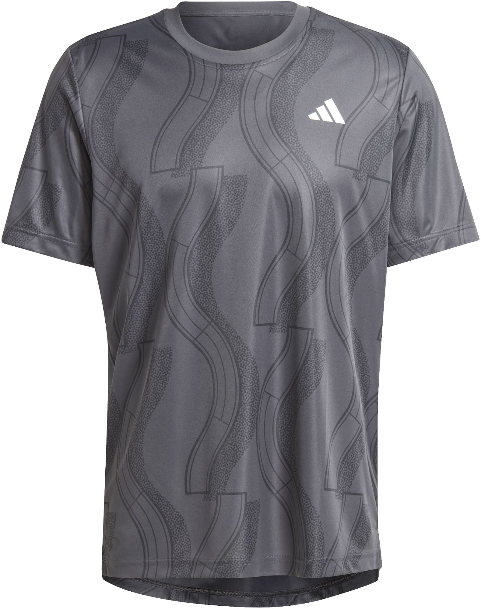 Adidas Men's Club Graphic Tennis Tee (Carbon/Black)