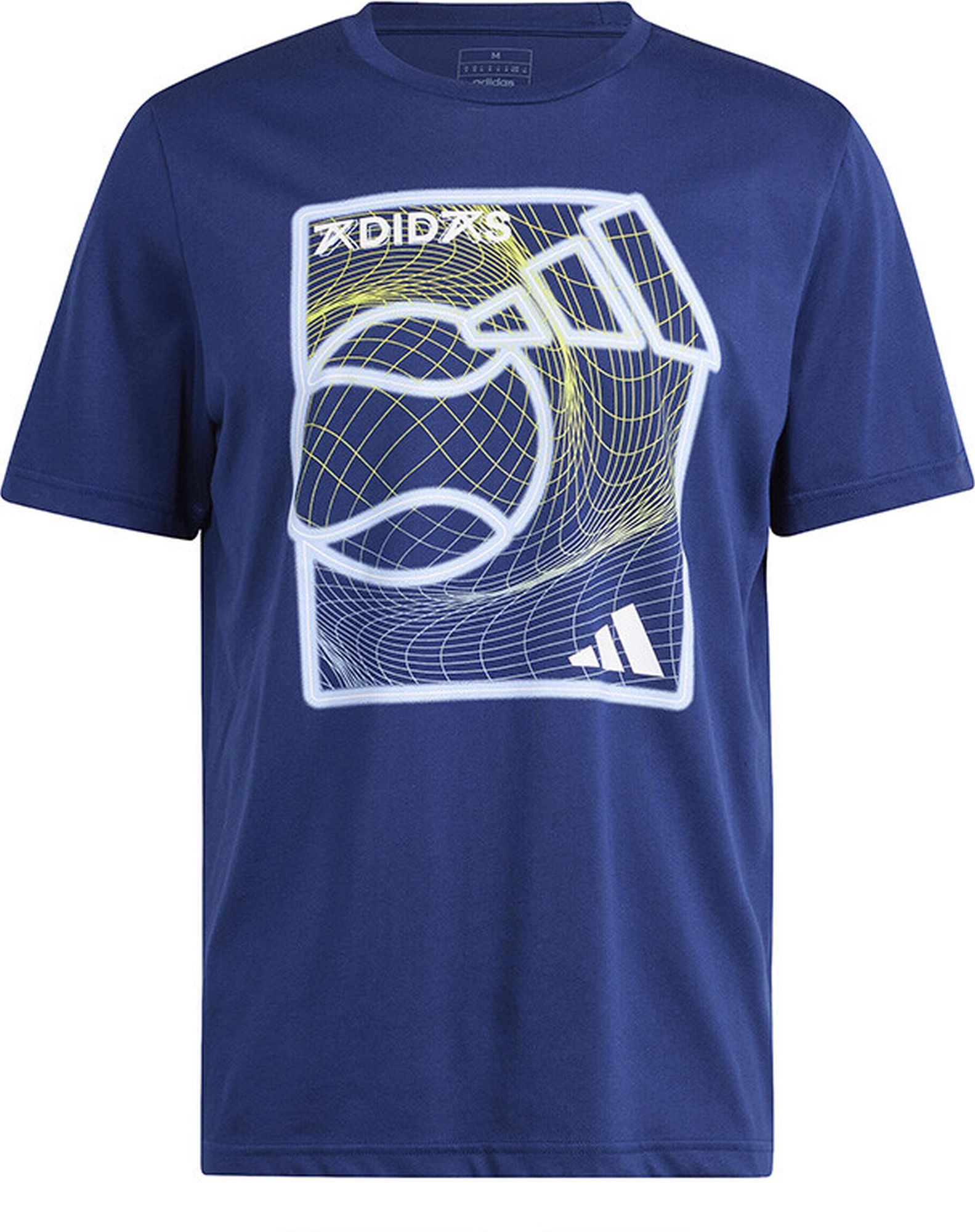 Adidas Men's Play Graphic Tennis Tee (Dark Blue)