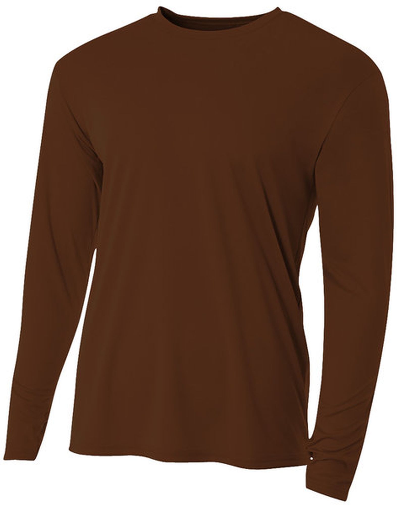 A4 Men&#039;s Performance Long Sleeve Crew (Brown)