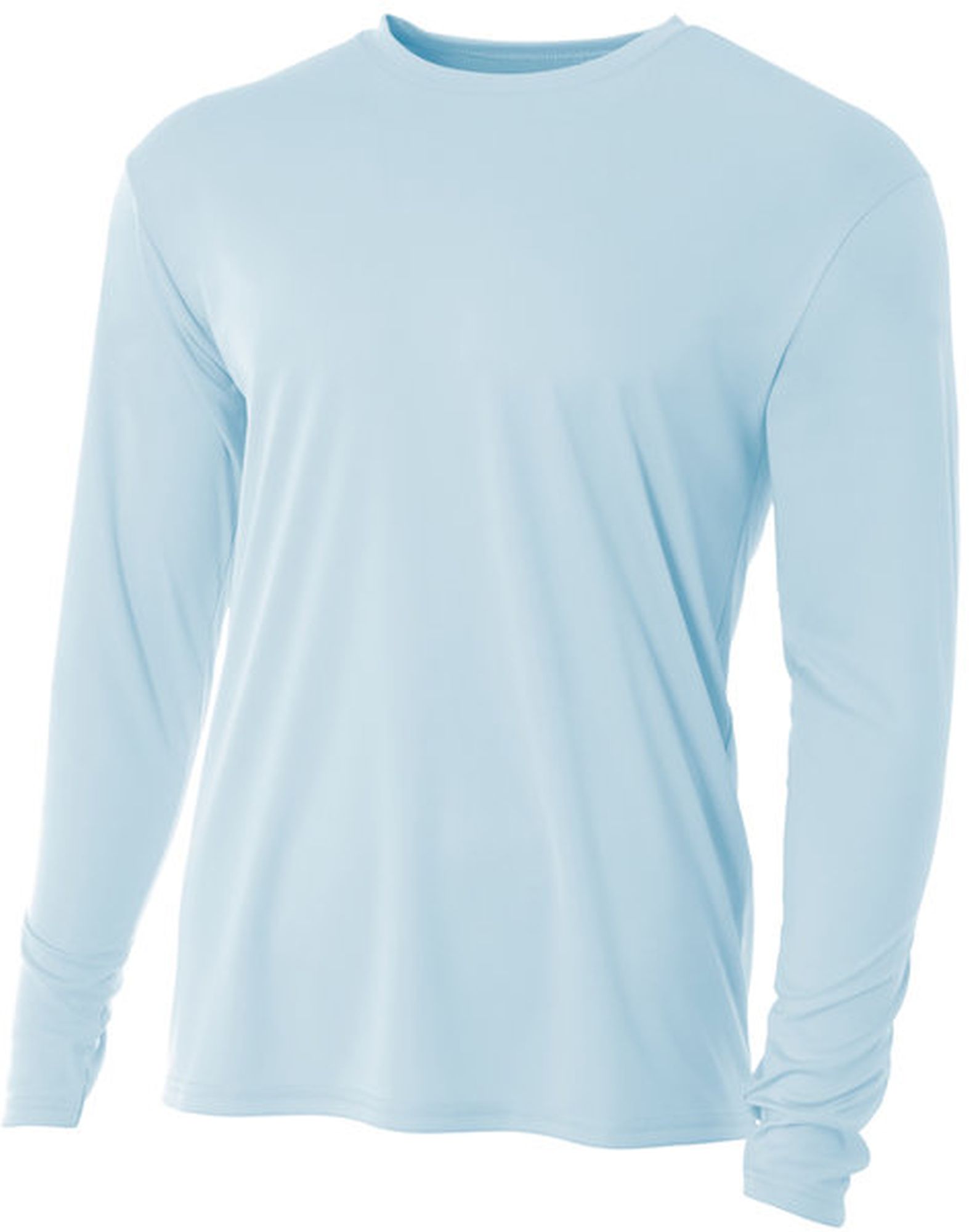 A4 Men's Performance Long Sleeve Crew (Pastel Blue)