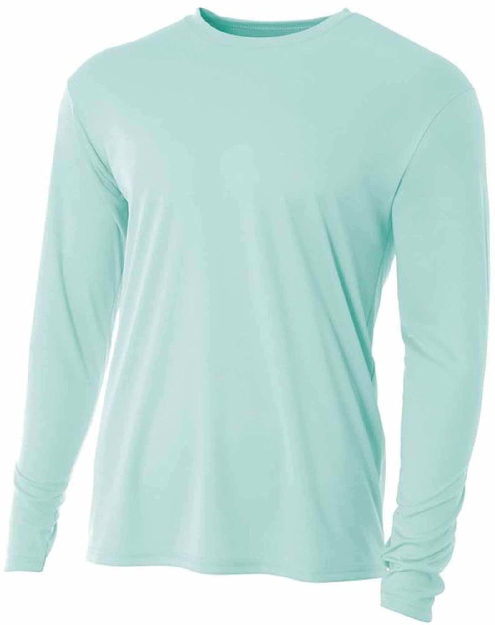 A4 Men's Performance Long Sleeve Crew (Pastel Mint)