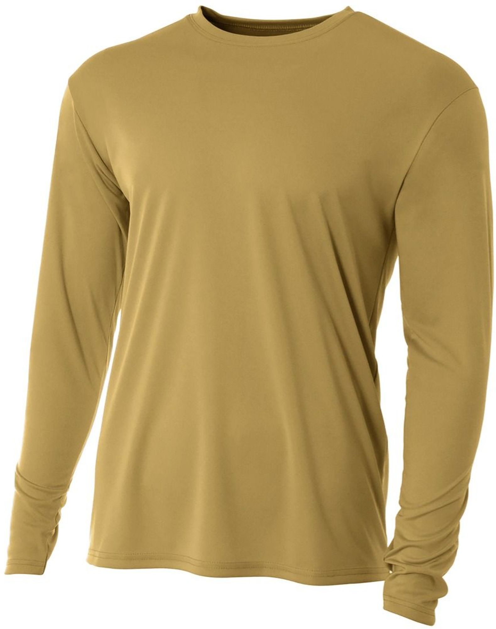 A4 Men's Performance Long Sleeve Crew (Vegas Gold)