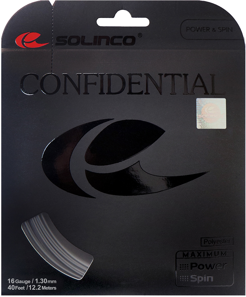 Solinco Confidential 16L Silver Tennis String (Set)