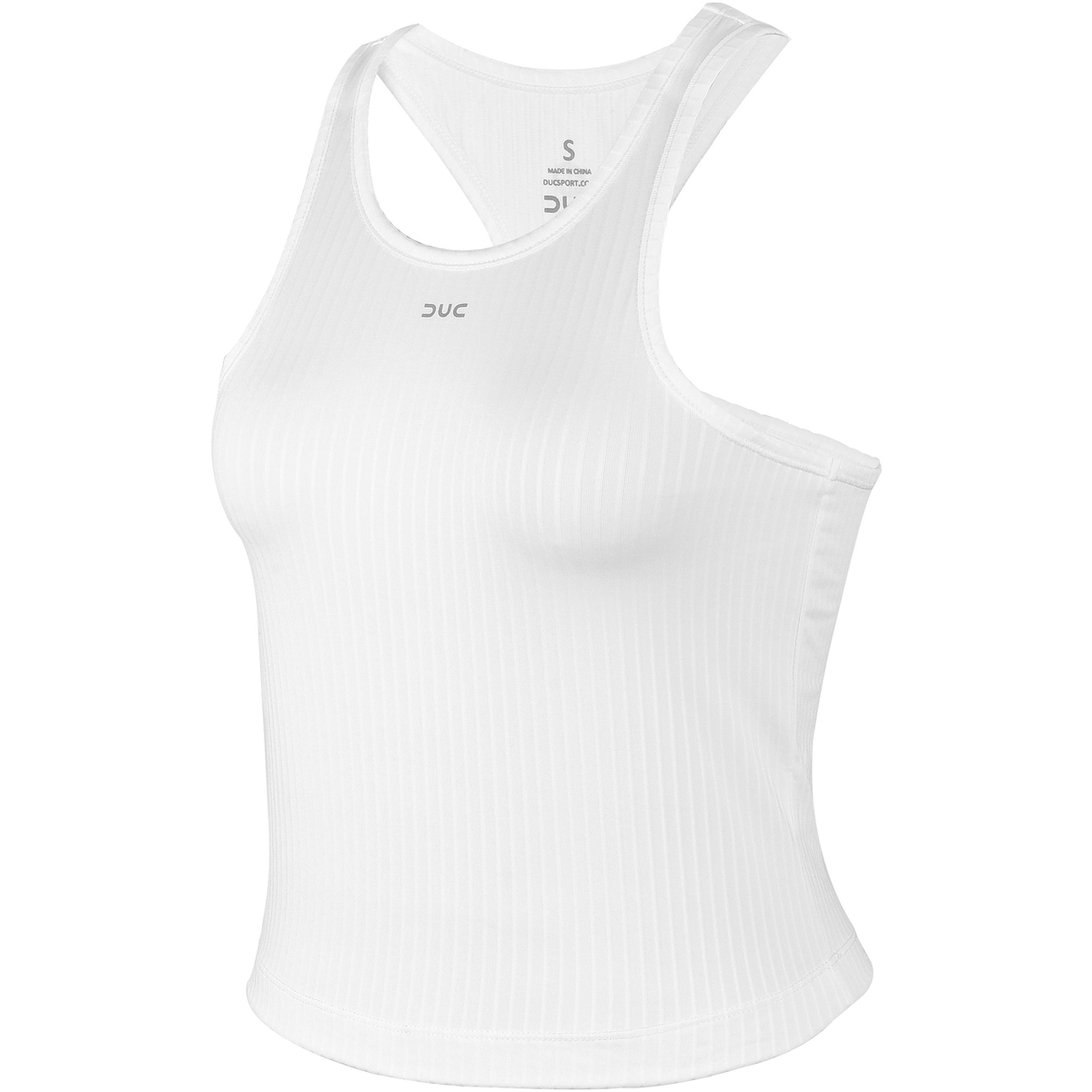 DUC Bonita Women's Crop Cut Tennis Tank Top (White)