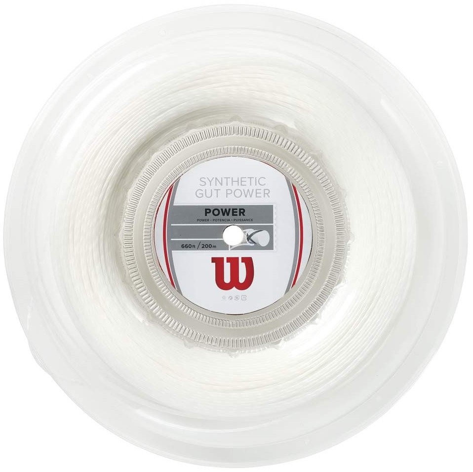 Wilson Synthetic Gut Power 16g White Tennis String (Reel)