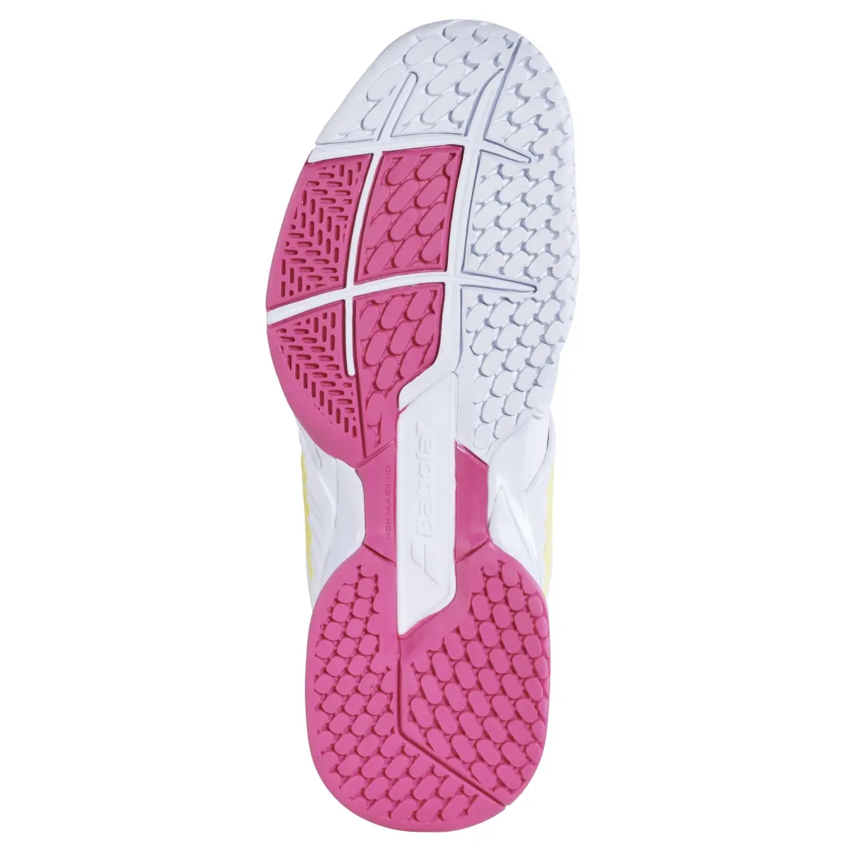 Babolat Women's Propulse Fury All Court Tennis Shoes (White/Sulphur Spring)