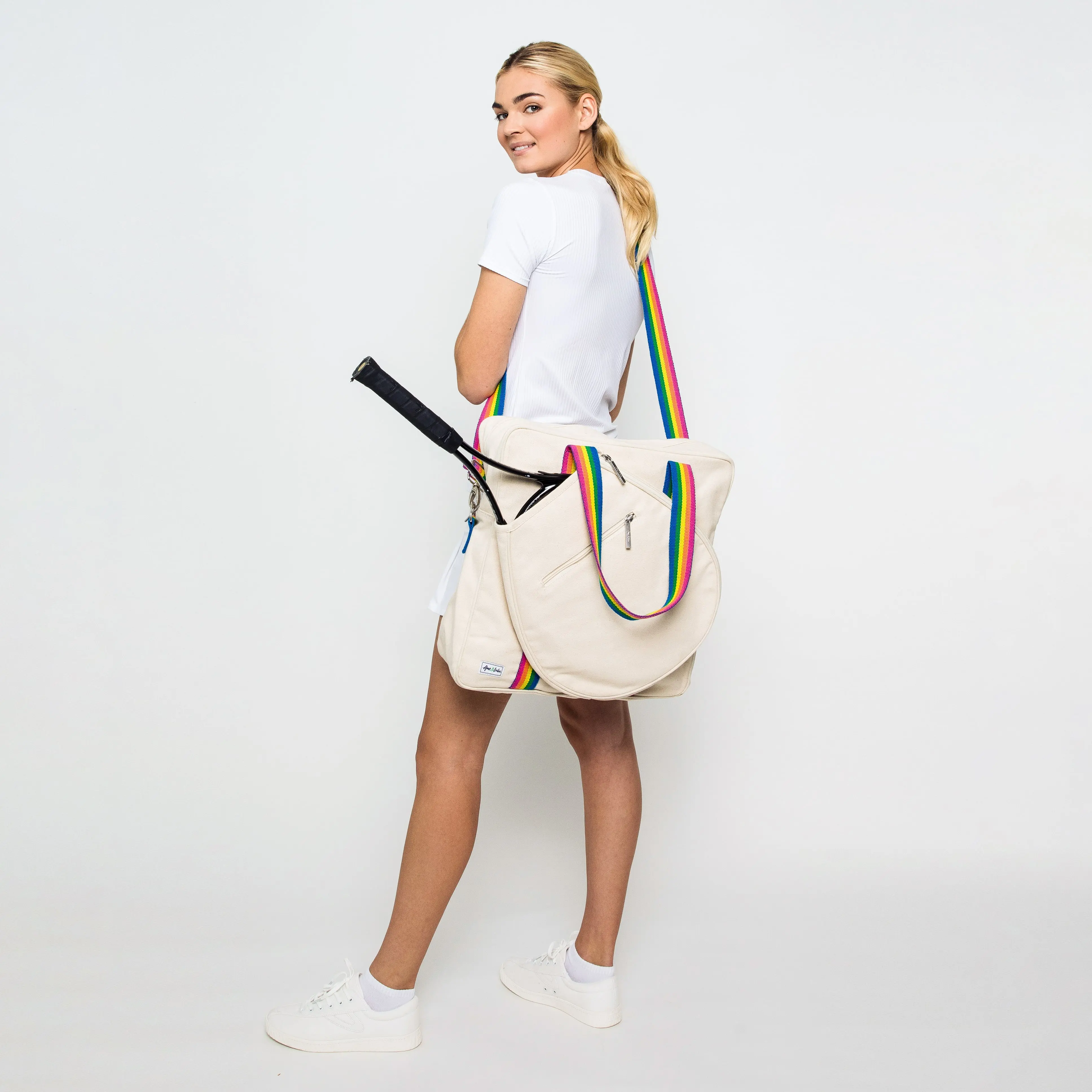 Ame & Lulu Hamptons Tennis Tour Bag (Rainbow Stripe)