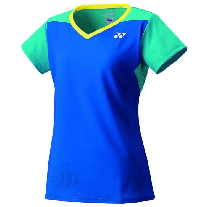 Yonex Women&amp;apos;s Paris Tournament Style Cap Sleeve Tennis Top (Deep Blue)