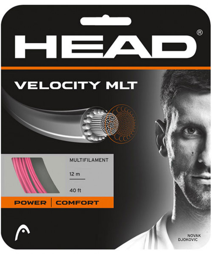 Head Velocity MLT 16g Pink Tennis String (Set)