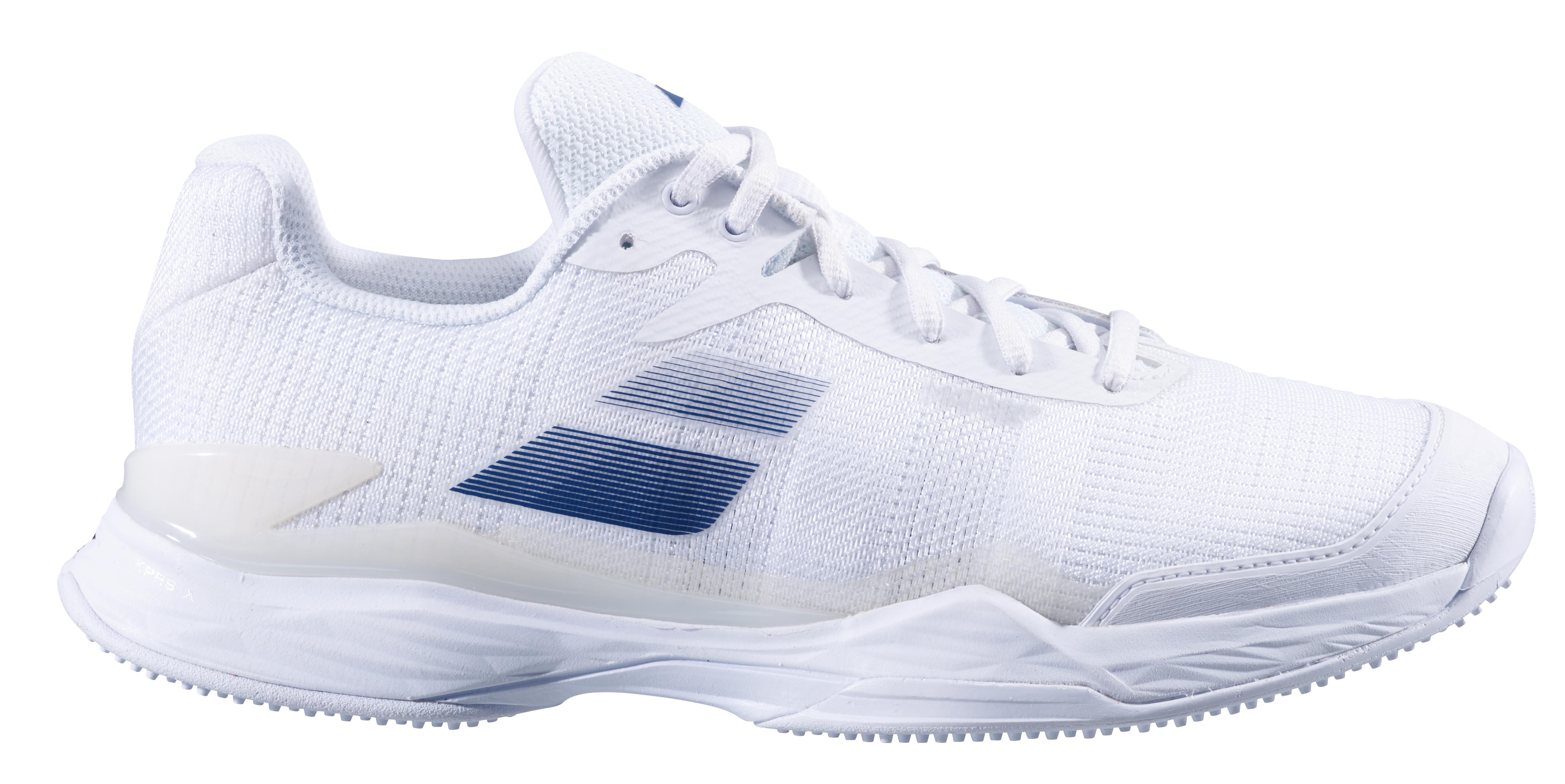 Babolat Men's Jet Mach II Grass Court Tennis Shoes (White/Estate Blue