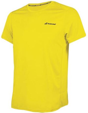 Babolat Men&amp;apos;s Core Flag Club Tennis Tee (Blazing Yellow)