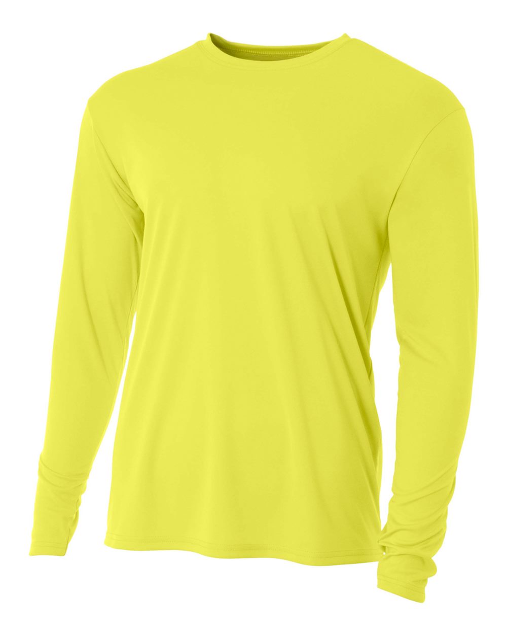 A4 Men's Performance Long Sleeve Crew (Safety Yellow)