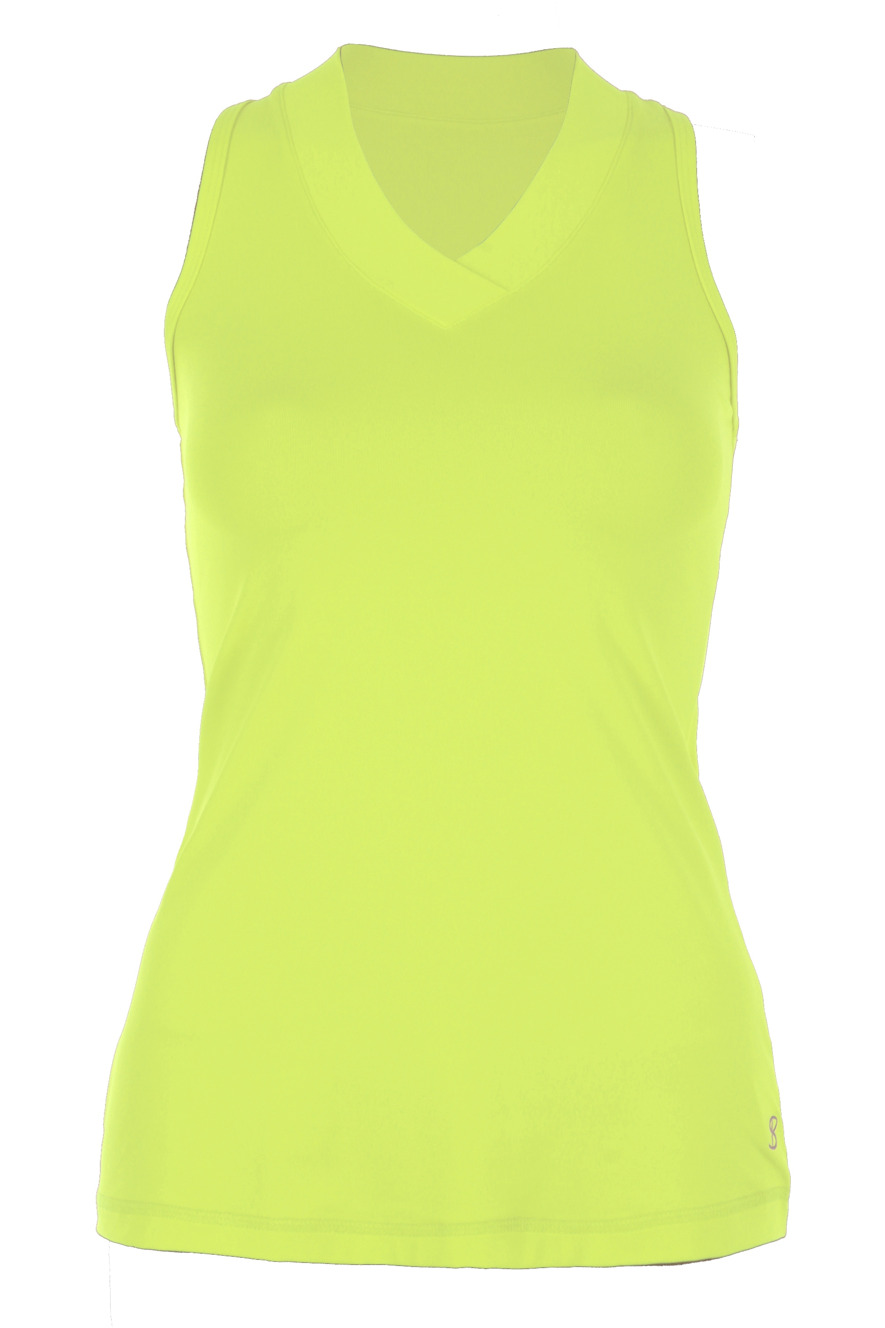 Sofibella Women&amp;apos;s Athletic Racerback Tennis Top (Electric Yellow)