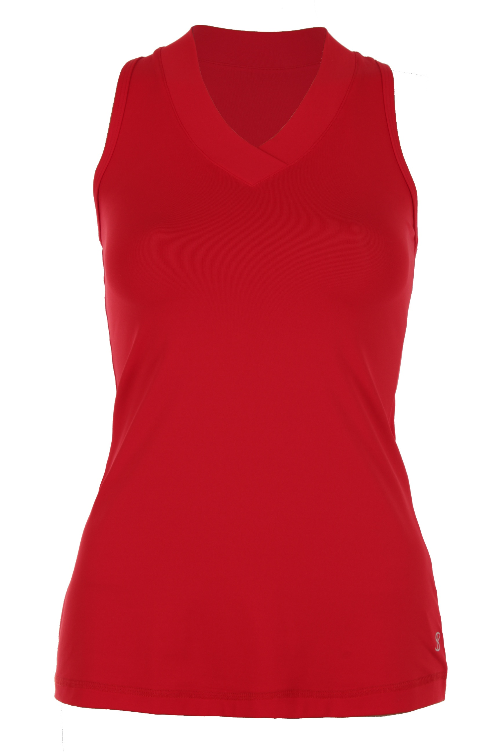 Sofibella Women&amp;apos;s Athletic Racerback Tennis Top (Red)
