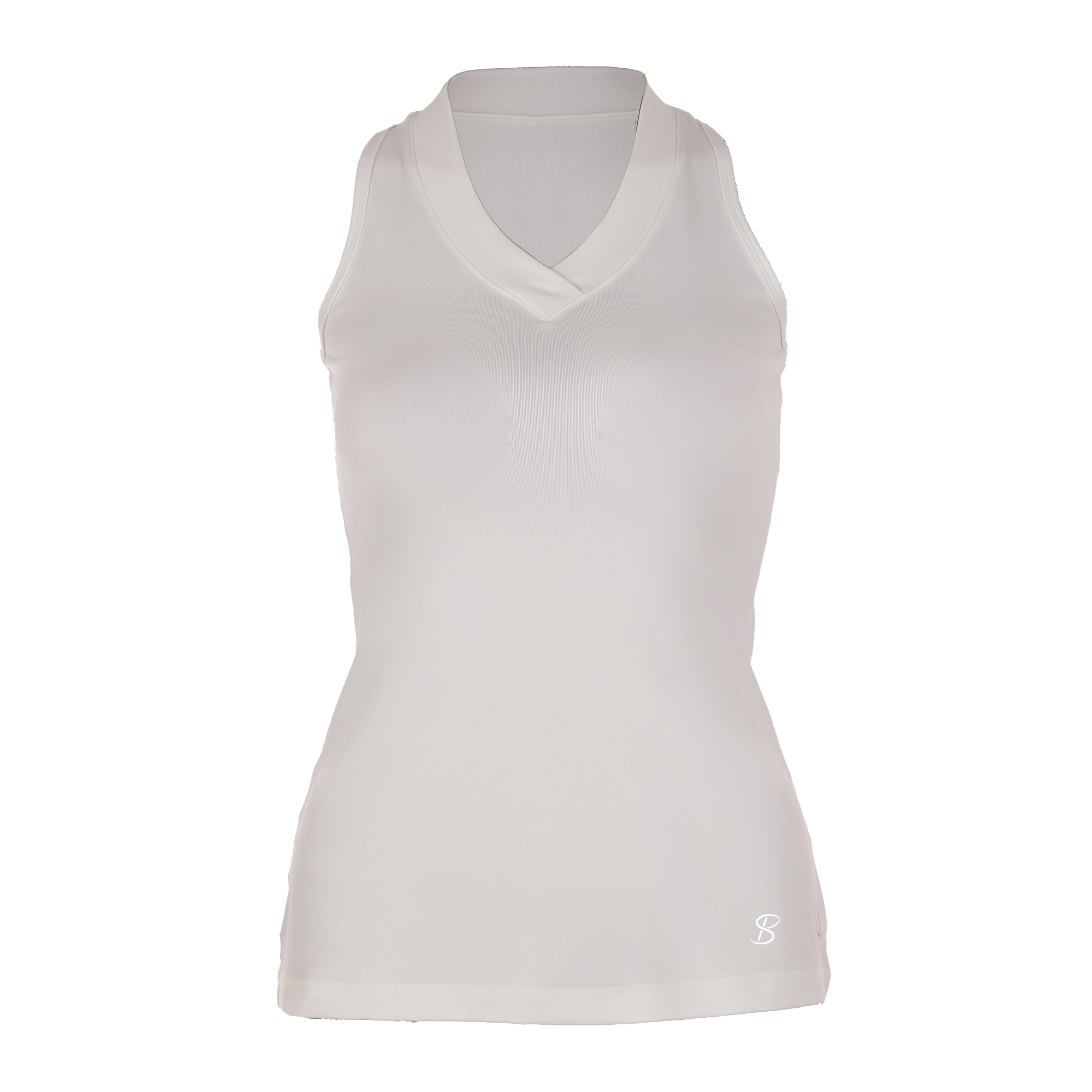 Sofibella Women&amp;apos;s Athletic Racerback Tennis Top (White)