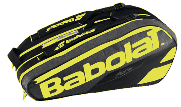 Babolat Pure Racquet Holder 12-Pack (Black/Fluoro Yellow)