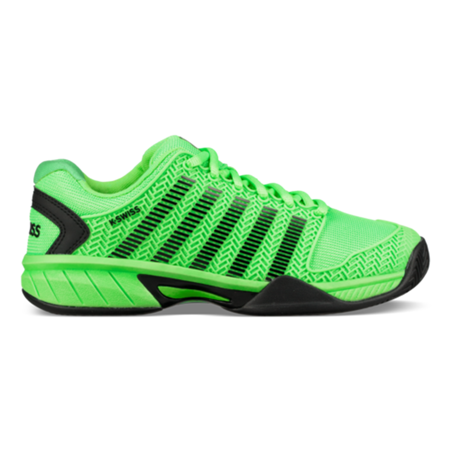 K-Swiss Junior Hypercourt Express Tennis Shoe (Neon Lime/Black)
