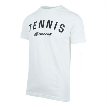 Babolat Men&amp;apos;s Tennis Logo Tee (White)