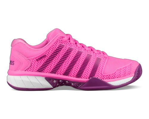 K-Swiss Women&amp;apos;s Hypercourt Express Tennis Shoes (Neon Pink/Deep Orchid)