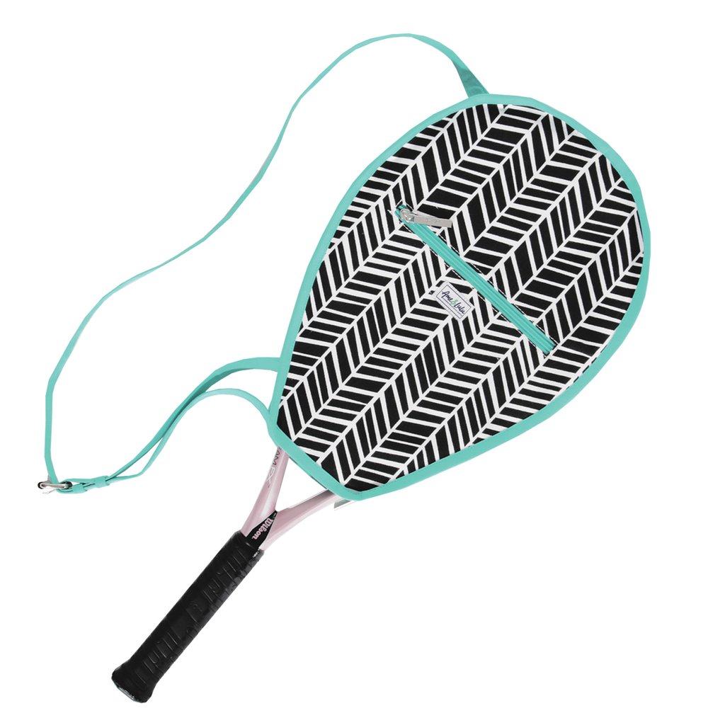 Ame &amp; Lulu Black Shutters Riley Tennis Racquet Cover