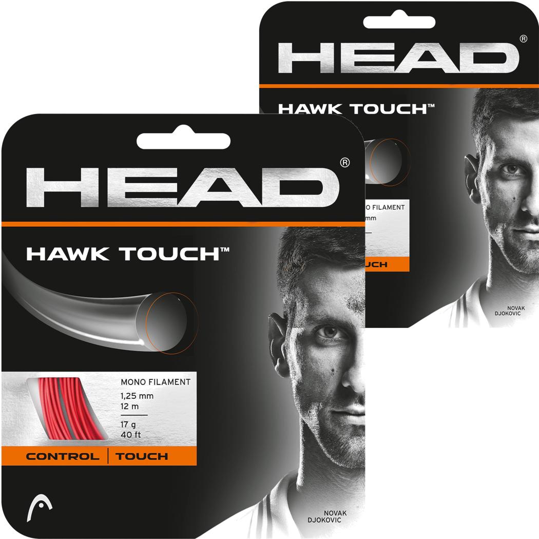 Buy 1, Get 1 Free! Head Hawk Touch 17g Tennis String, Red (Set)