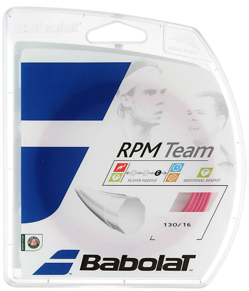 Babolat RPM Team 16g Tennis String, Pink (Set)
