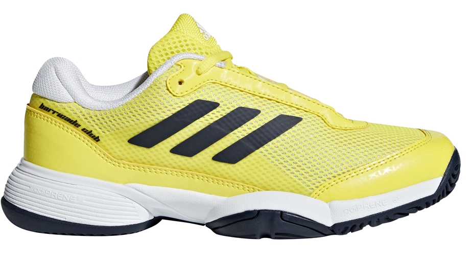 Adidas Barricade xJ Junior Tennis Shoe (Shock Yellow/Legend Ink/White)