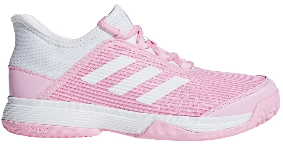 Adidas Junior Adizero Club Tennis Shoes (True Pink/White)